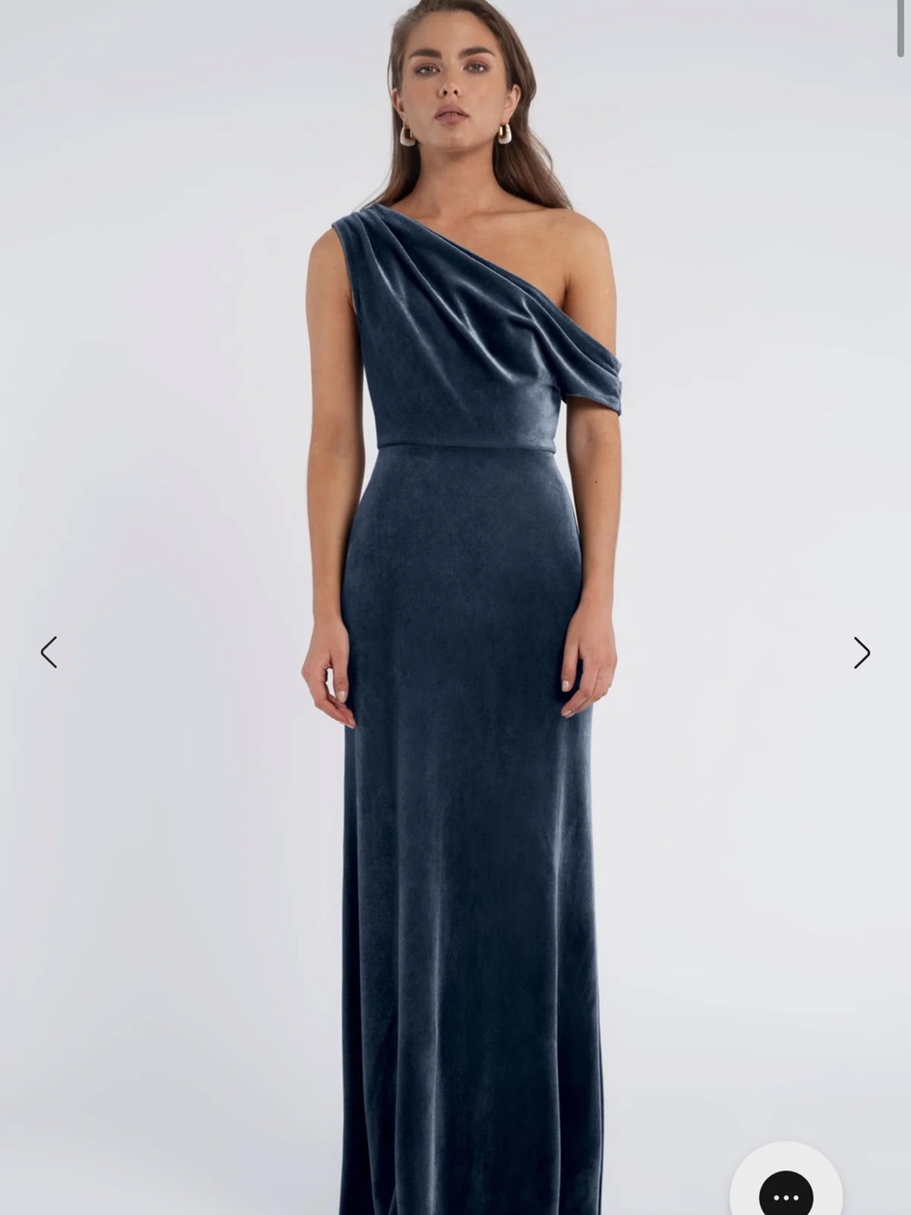 Jenny Yoo Jordan Dress in French Blue Velvet